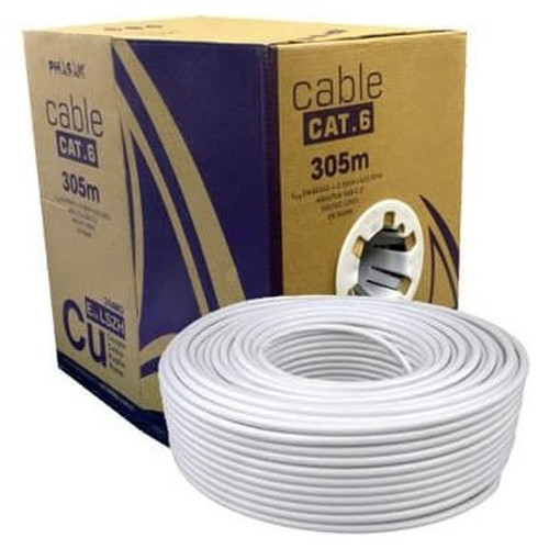 PHASAK Cat.6 Cobre 100% Solido UTP Certificada LSZH AWG24 305M-SX57 PHASAK Cat.6 Cobre 100% Solido UTP Certificada LSZH AWG24 305M
